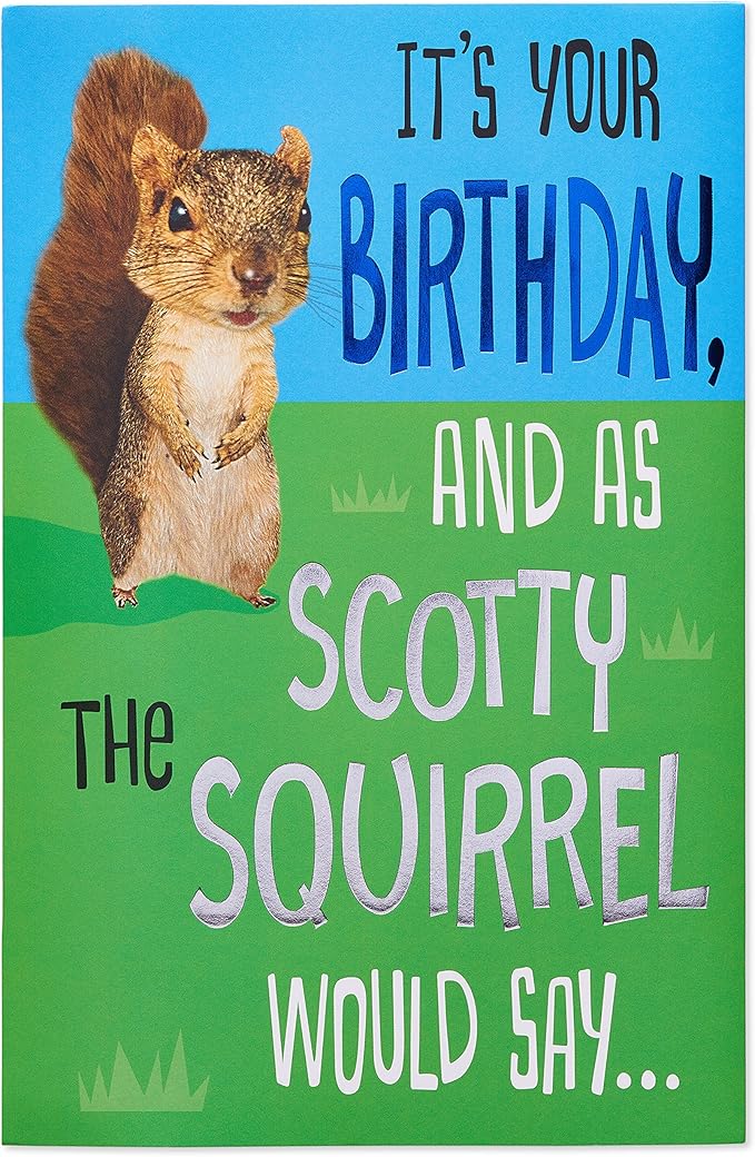 American Greetings Funny Birthday Card (Squirrel)
