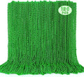 St Patricks Day Necklaces, 120PCS Green Beads Necklaces Decorations, 33" Saint Patricks Day Mardi Gras Xmas Necklace Party Favor, Green Mardi Gras Beads Bulk for Wedding Birthday Holiday Parade Throw