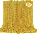 120PCS Mardi Gras Beads, 33" Gold Bead Necklaces Stuff, Mardi Gras Christmas Beads Costume Necklace, Festival Parade Throw Accessories for Wedding Birthday Pirate Party School Activities Supplies