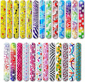 Giraffe 50 Pack Multi Color Slap Bracelets for Kids - Easter Eggs Fillers for Goody Bag - Easter Eggs Stuffers Bulk - Easters Basket Stuffers for kids Party Favors