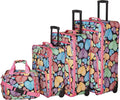 Rockland Jungle Softside Upright Luggage Set, Expandable, New Heart, 4-Piece (14/29/24/28)